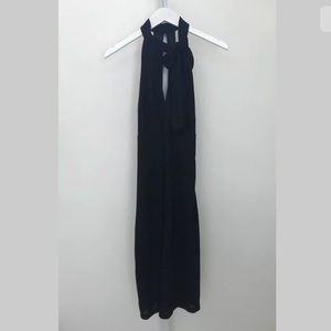 ILARY BLACK GLITTER NECK TIE DRESS MEDIUM NWOTS!